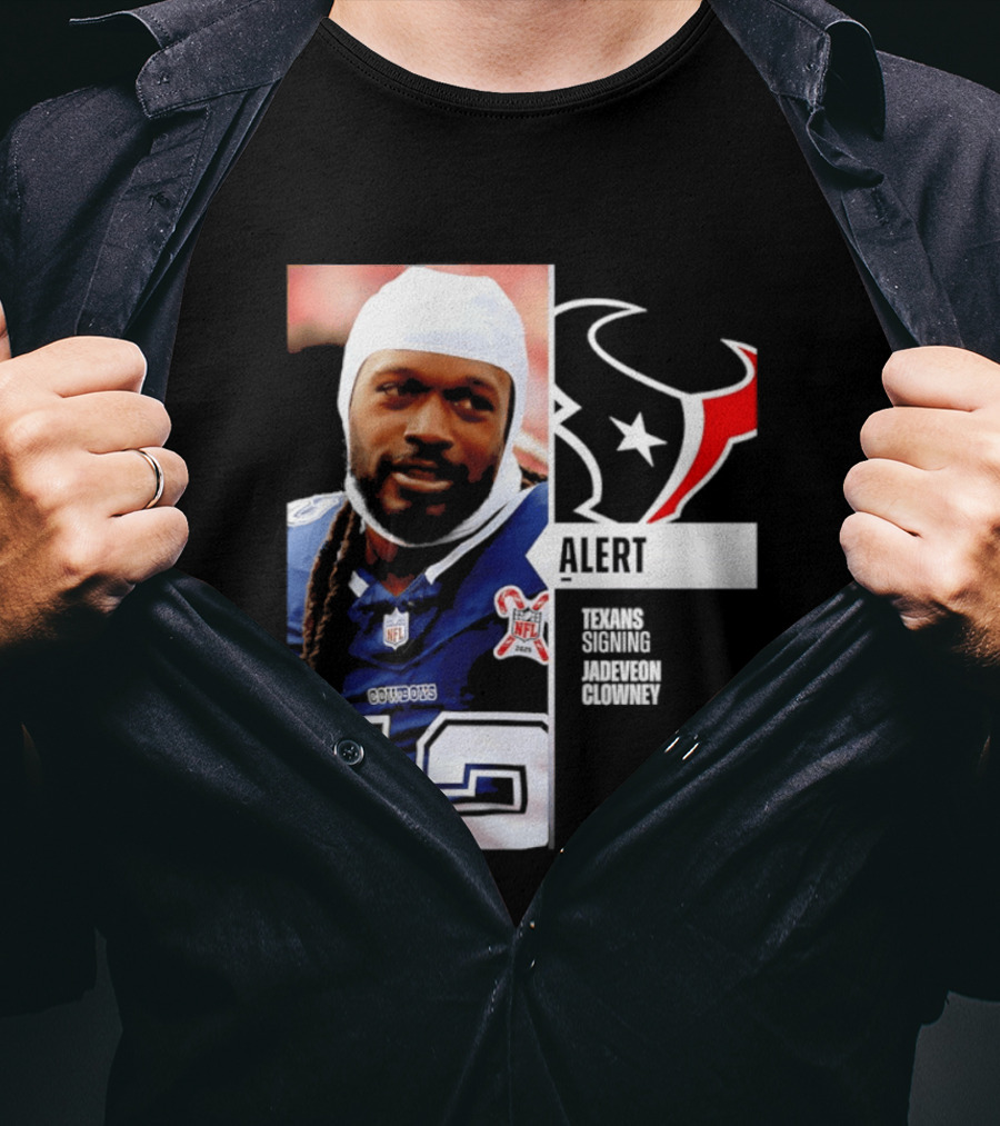 Texans Alert Signing Jadeveon Clowney NFL T-Shirt