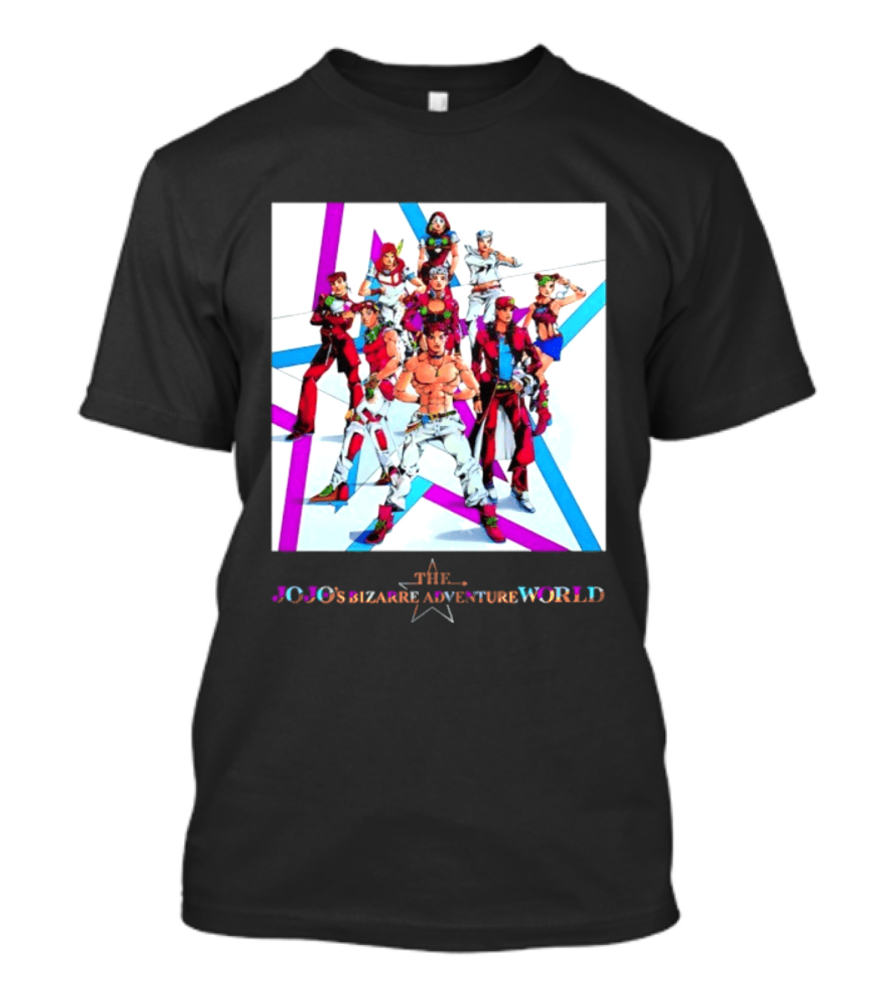The JoJo's Bizarre Adventure World Anime Characters Ensemble T-Shirt