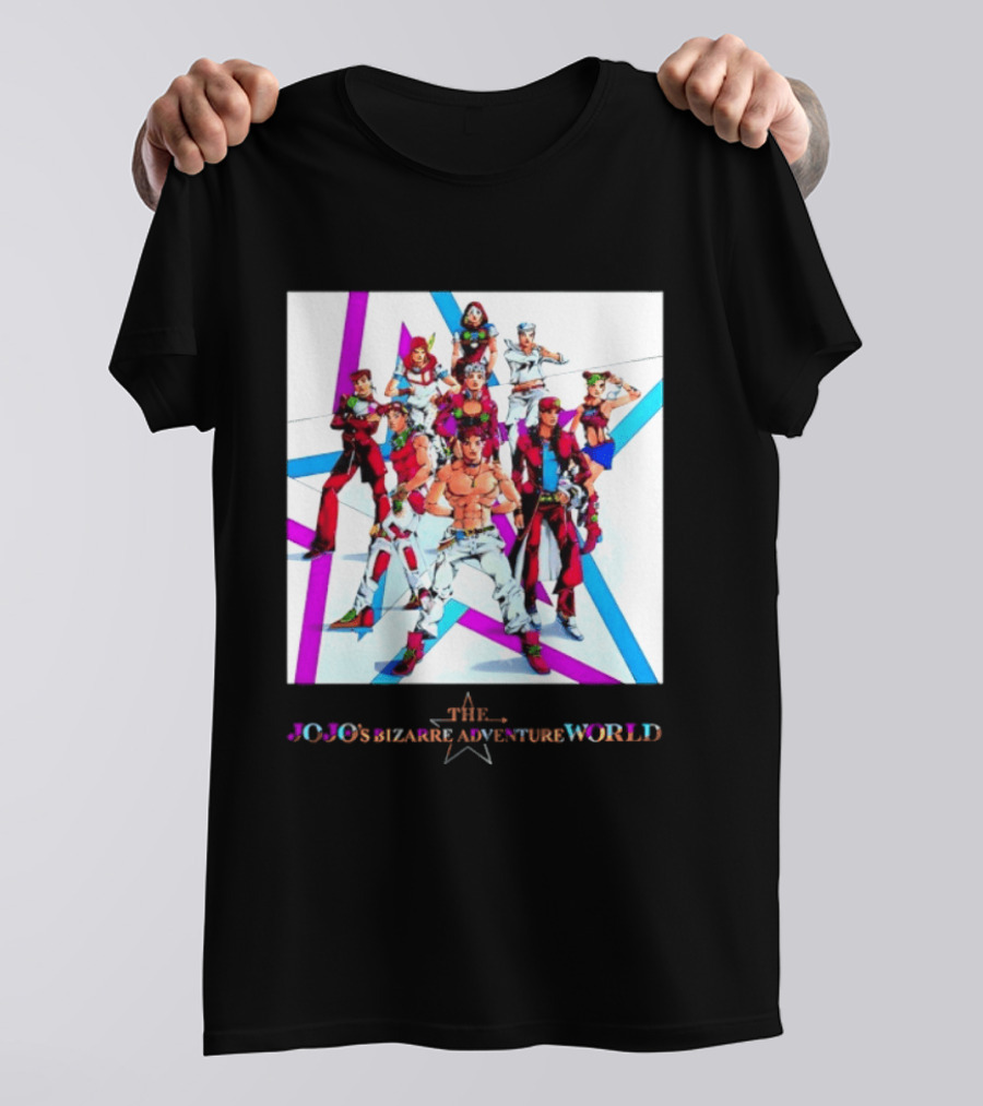 The JoJo's Bizarre Adventure World Anime Characters Ensemble T-Shirt