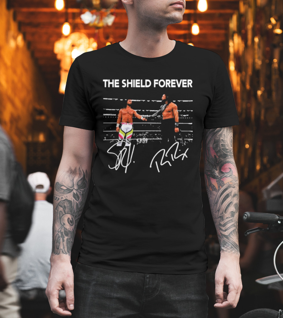 The Shield Forever Roman Reigns Seth Rollins Iconic Wrestling Partnership T-Shirt