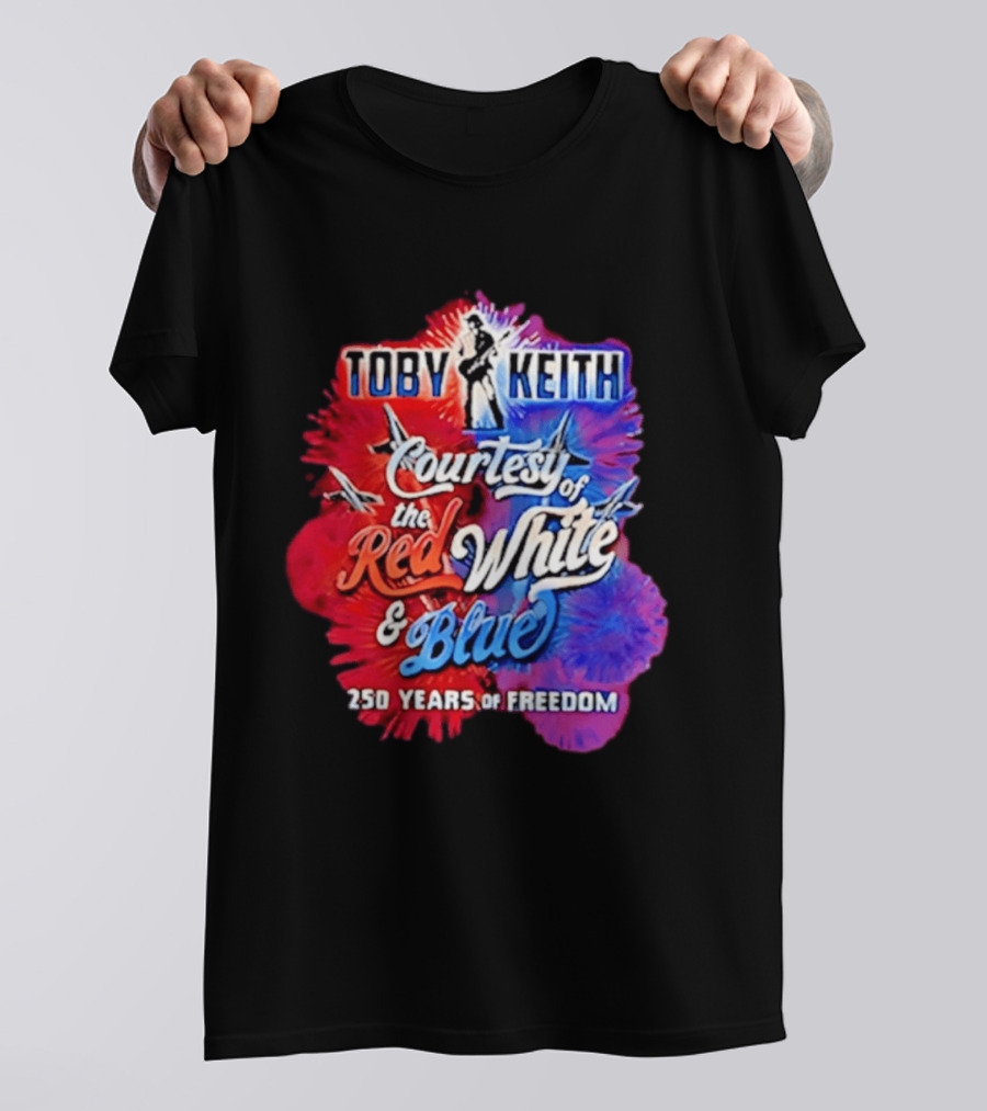 Toby Keith Courtesy Of The Red White And Blue 250 Years Of Freedom Jets T-Shirt