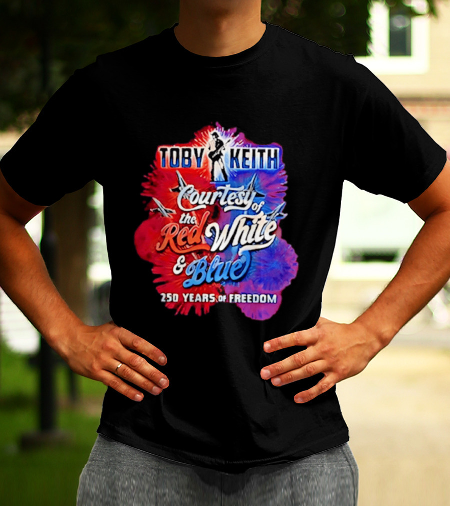 Toby Keith Courtesy Of The Red White And Blue 250 Years Of Freedom Jets T-Shirt