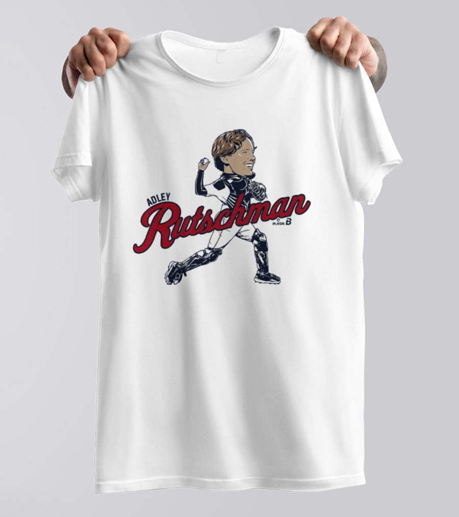 Adley Rutschman Boston Caricature Catcher Action Pose Red Sox T-Shirt