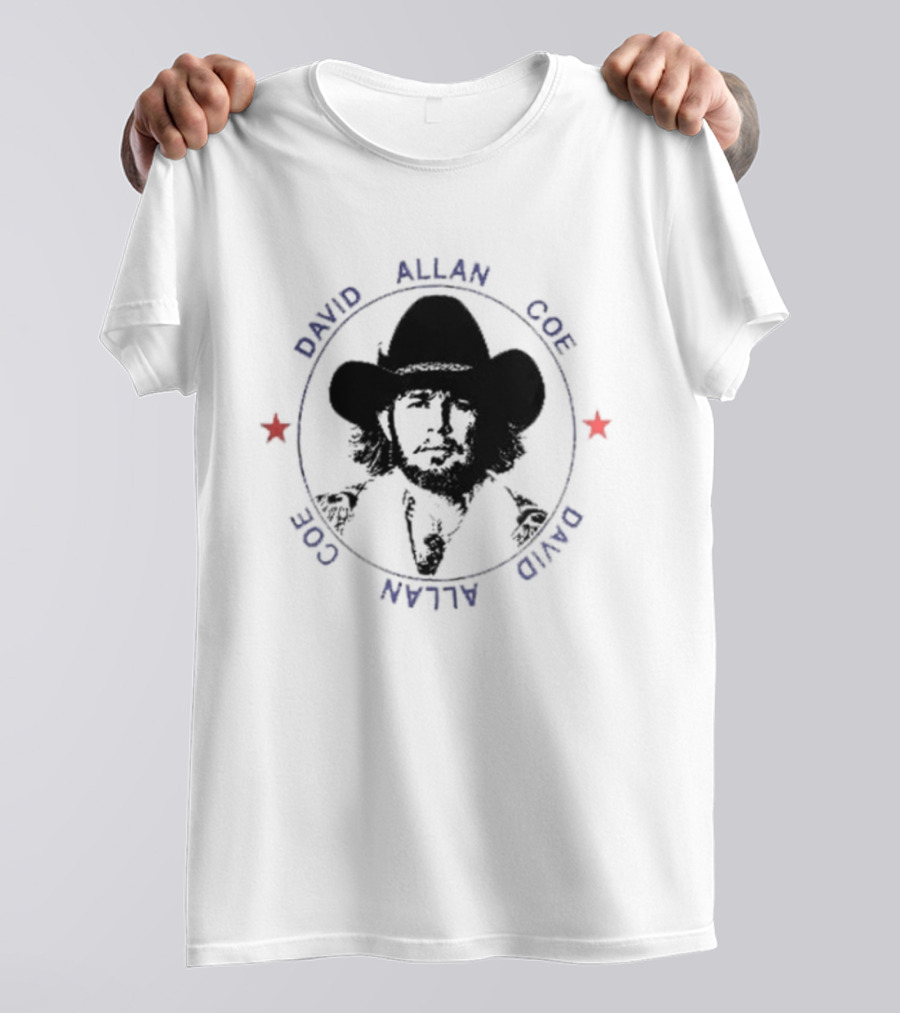 David Allan Coe DAC 18 X Rated Hits Outlaw Country Music Cowboy Hat Stars T-Shirt