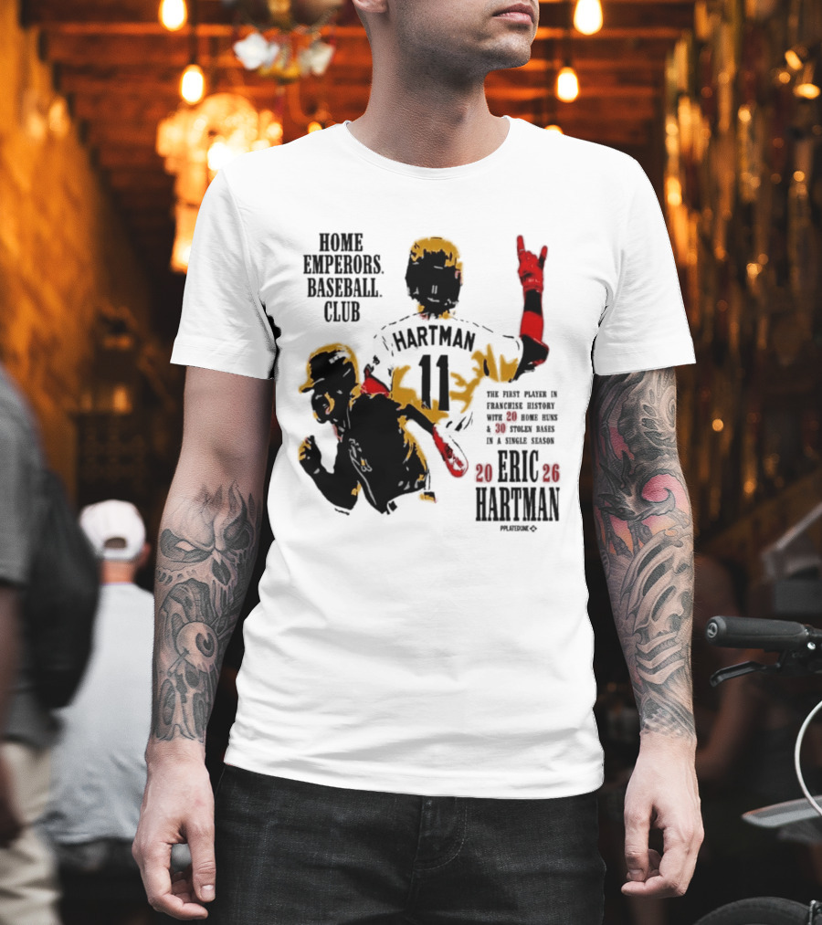 Eric Hartman Rome Emperors Baseball Club 2030 Season T-Shirt
