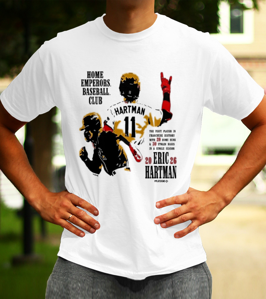 Eric Hartman Rome Emperors Baseball Club 2030 Season T-Shirt