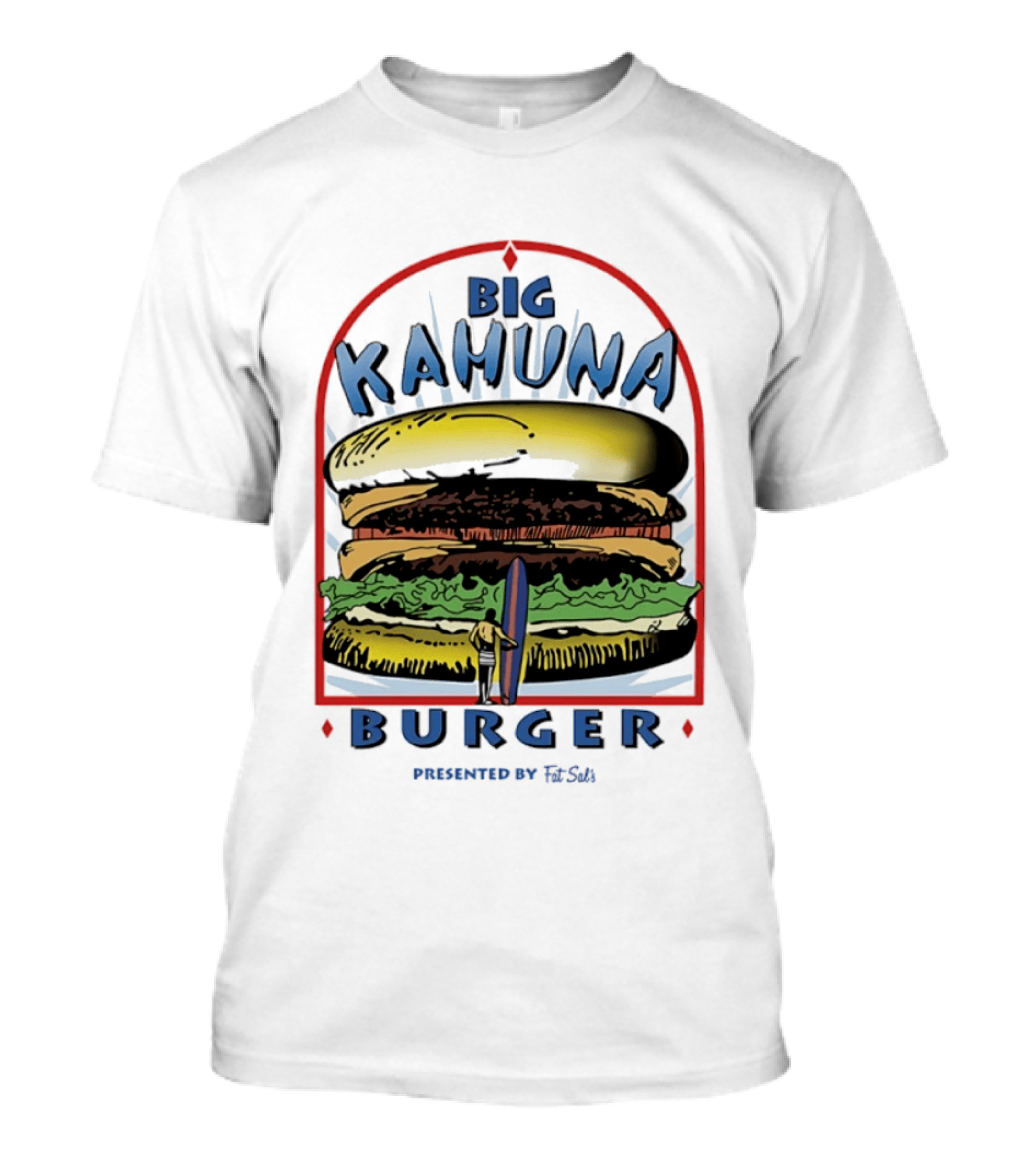 Big Kahuna Burger Fat Sal's Surfing Sandwich Arch T-Shirt