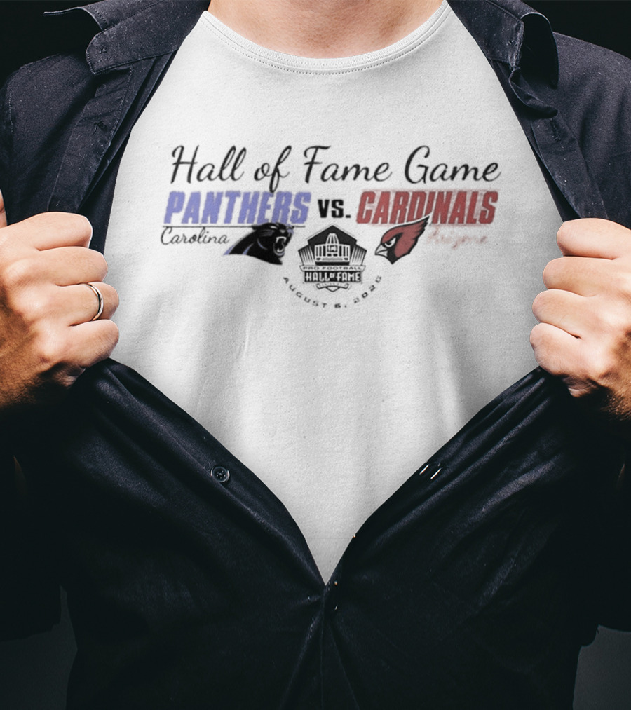 Carolina Panthers Vs Arizona Cardinals Hall Of Fame Game August 8 2026 Canton Ohio T-Shirt