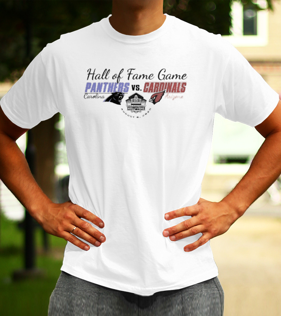 Carolina Panthers Vs Arizona Cardinals Hall Of Fame Game August 8 2026 Canton Ohio T-Shirt