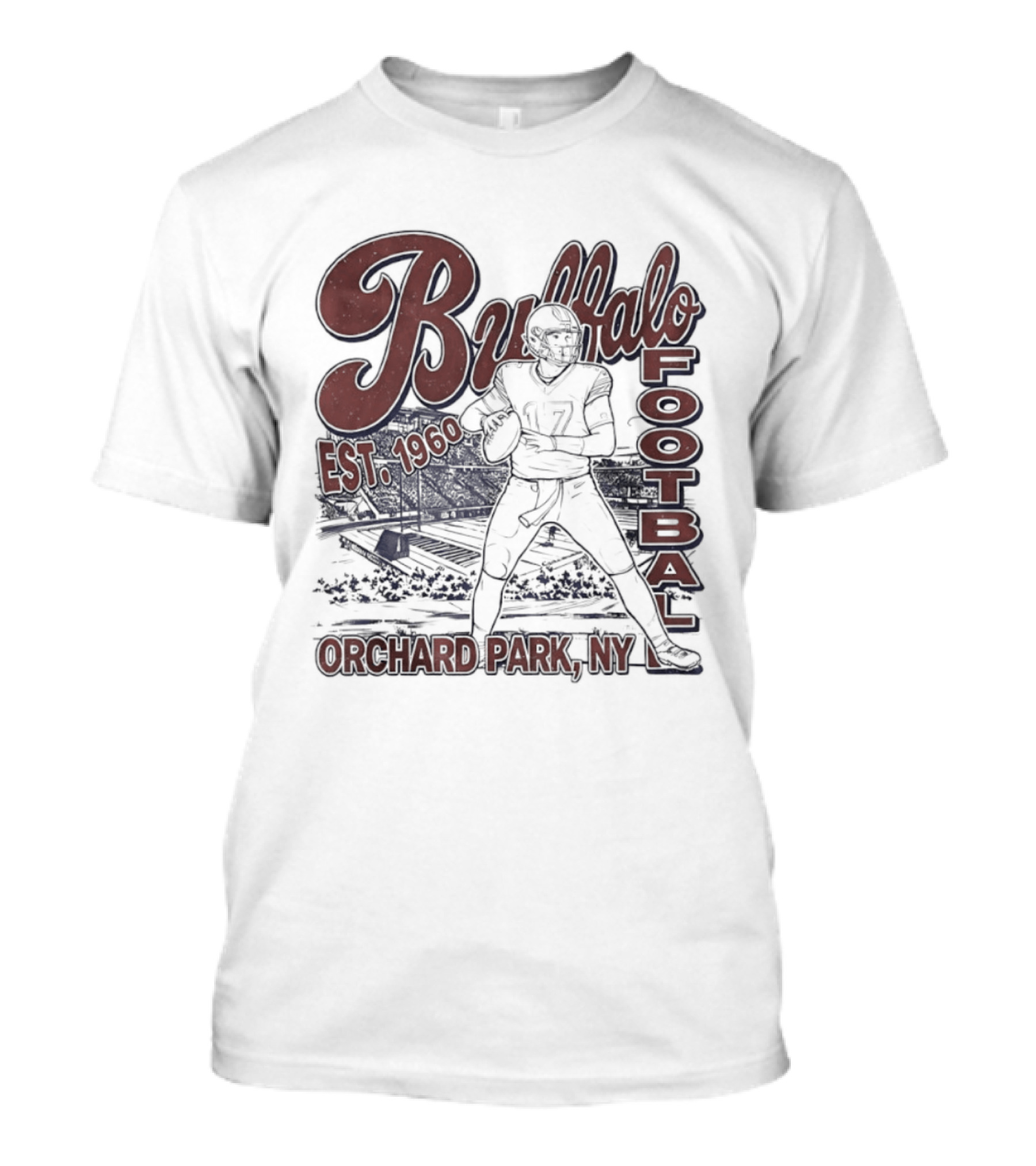 Buffalo Football Est 1960 Josh Allen Orchard Park NY T-Shirt