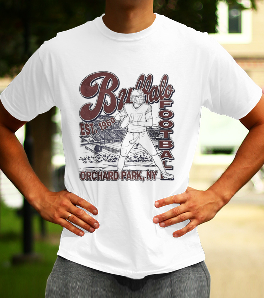 Buffalo Football Est 1960 Josh Allen Orchard Park NY T-Shirt