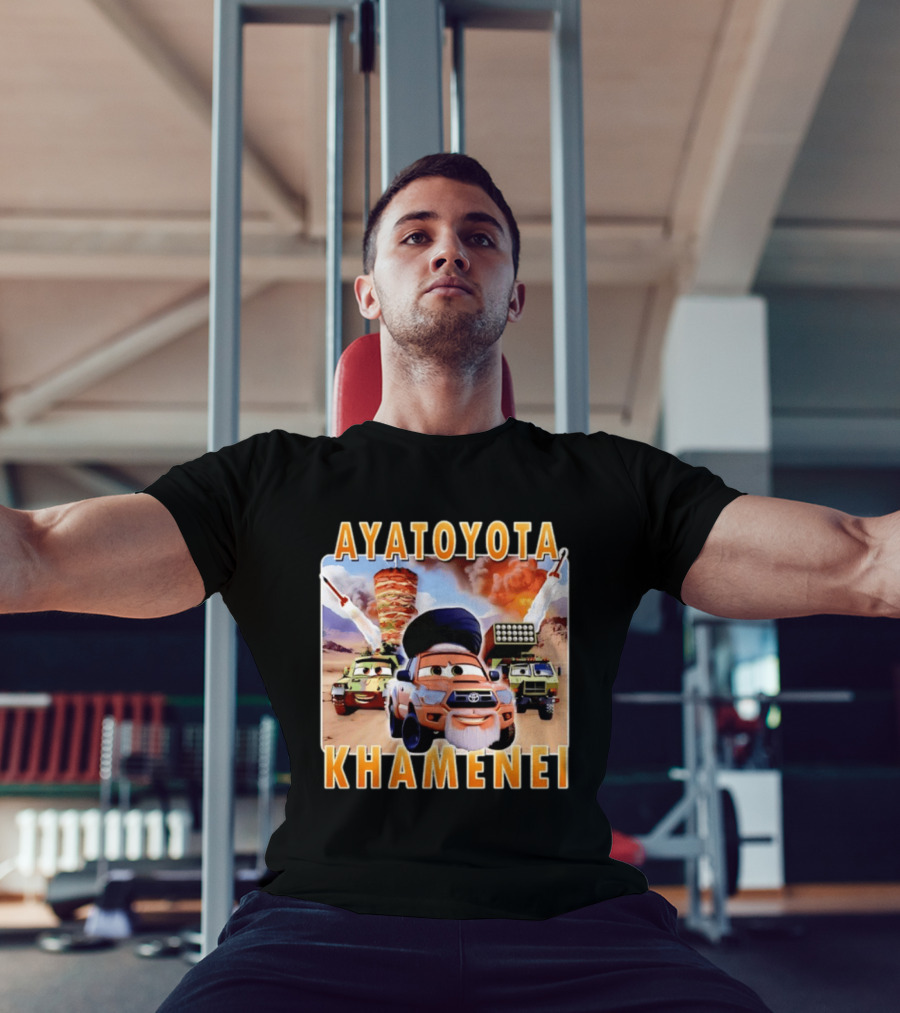 Ayatoyota Khamenei Toyota Ayatollah Car Rockets Desert Helicopter T-Shirt