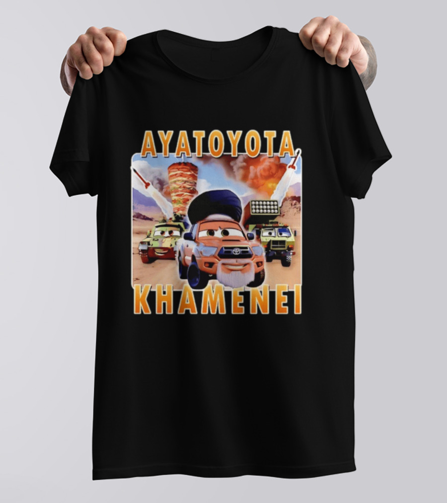 Ayatoyota Khamenei Toyota Ayatollah Car Rockets Desert Helicopter T-Shirt