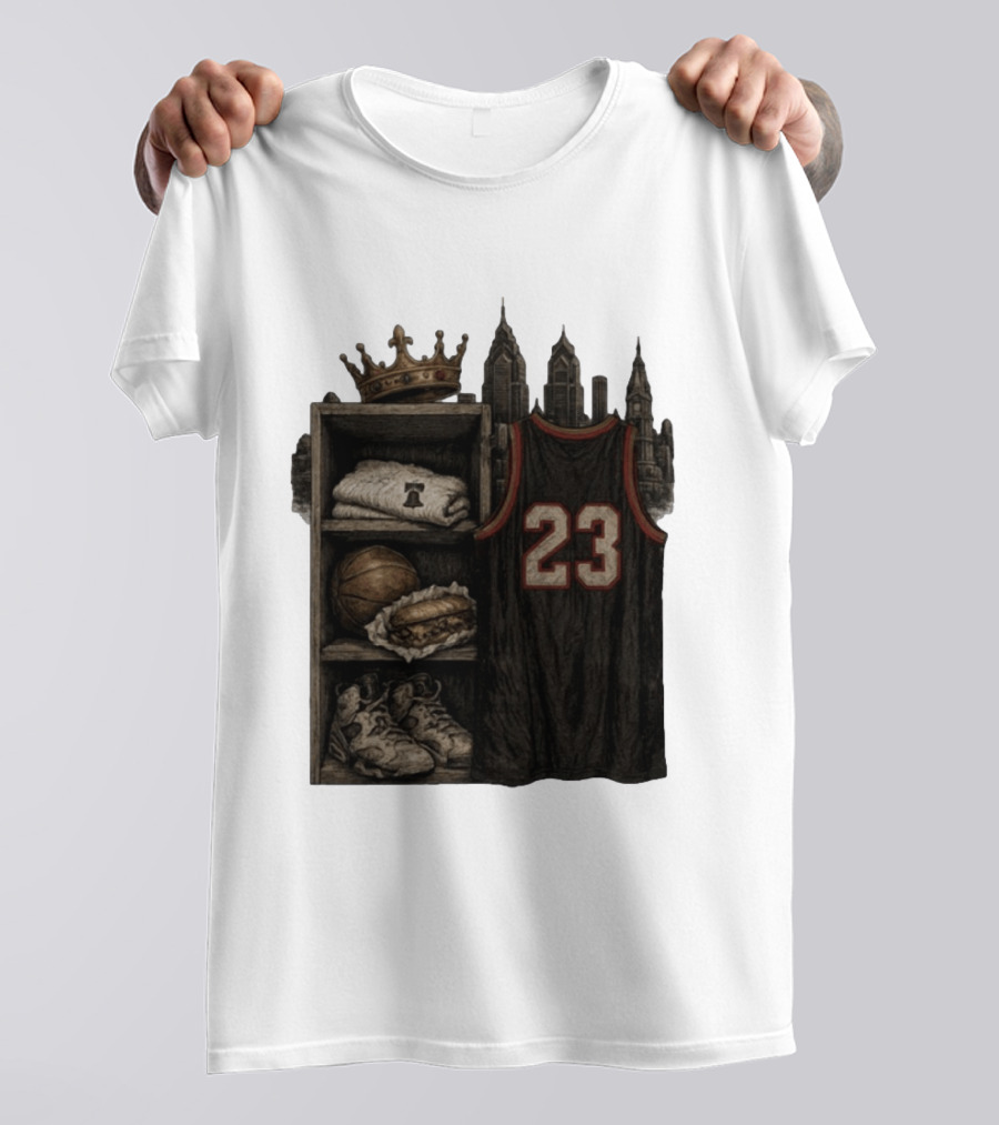 Lebron James King 23 Basketball Jersey Crown City Sports Locker T-Shirt