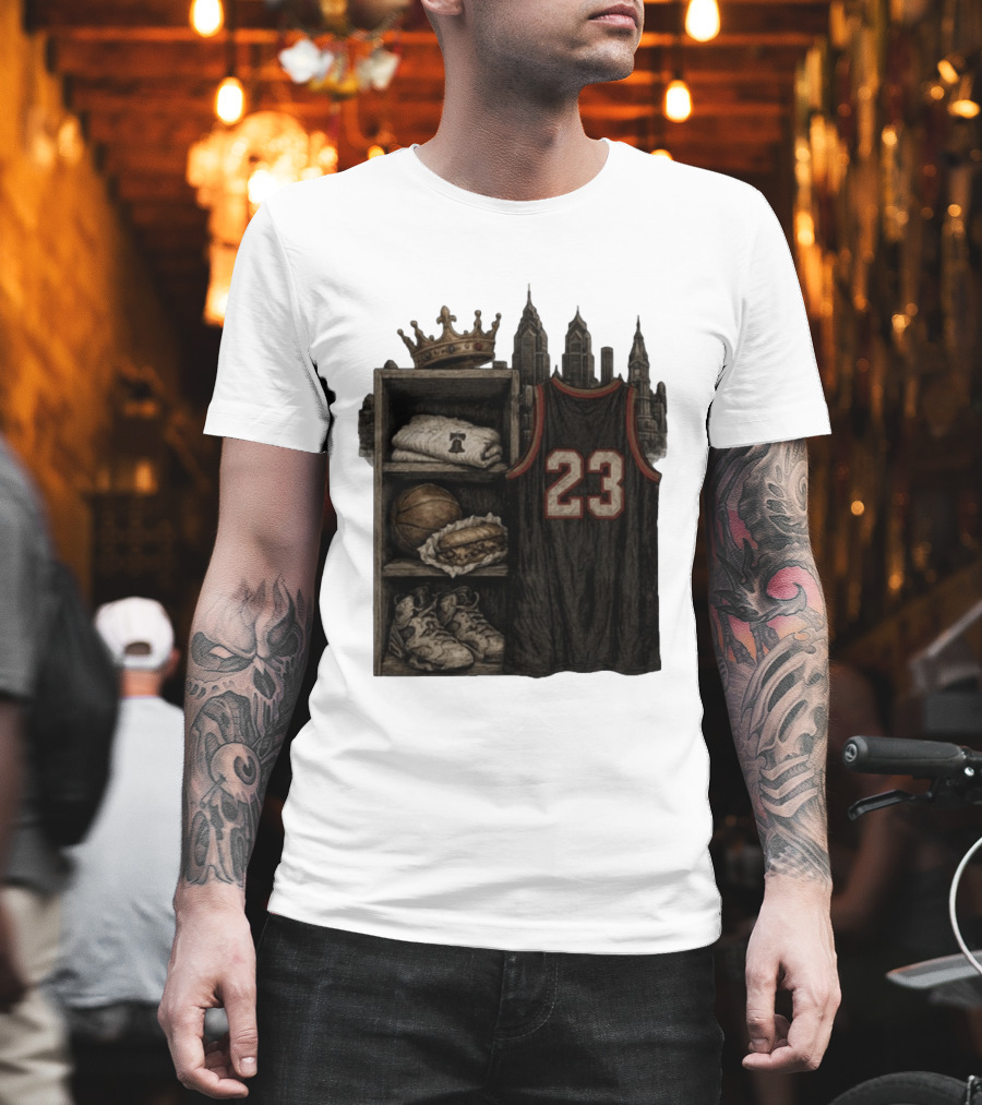 Lebron James King 23 Basketball Jersey Crown City Sports Locker T-Shirt