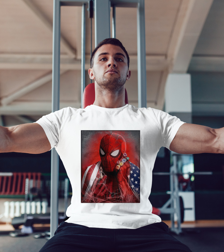 Spider Man Infinity Gauntlet Chess Piece American Flag Avengers Endgame Russo Brothers T-Shirt