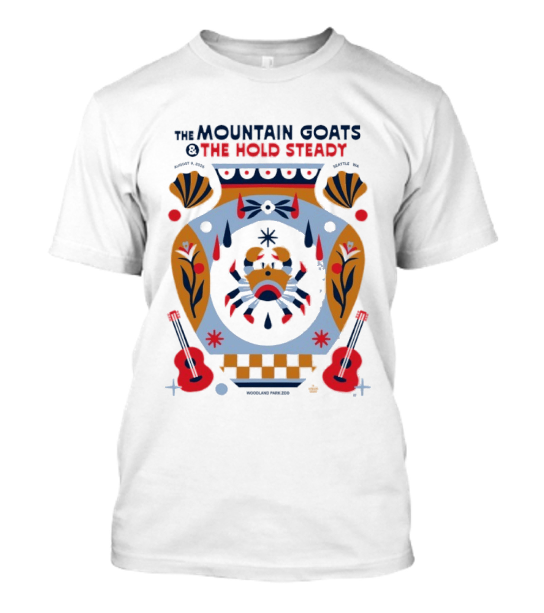The Mountain Goats And The Hold Steady Live August 9 2026 Seattle WA Vintage Music Event T-Shirt