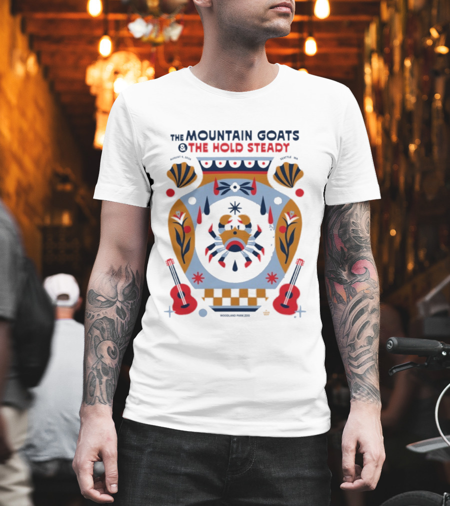 The Mountain Goats And The Hold Steady Live August 9 2026 Seattle WA Vintage Music Event T-Shirt