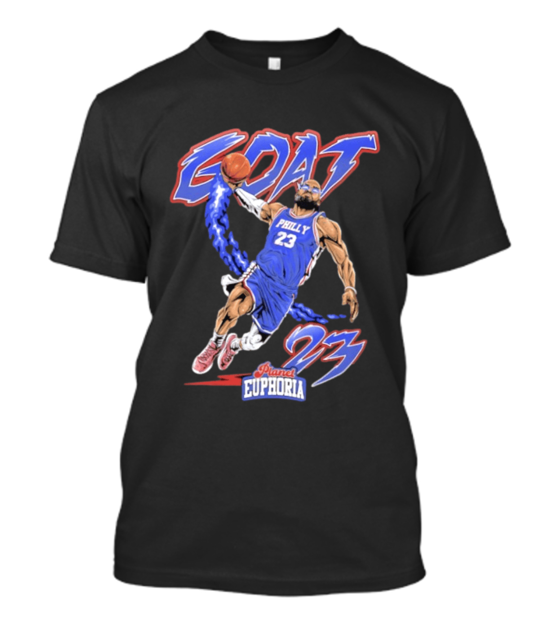 GOAT LeBron 23 Philly NBA Planet Euphoria Comic 2026 T-Shirt