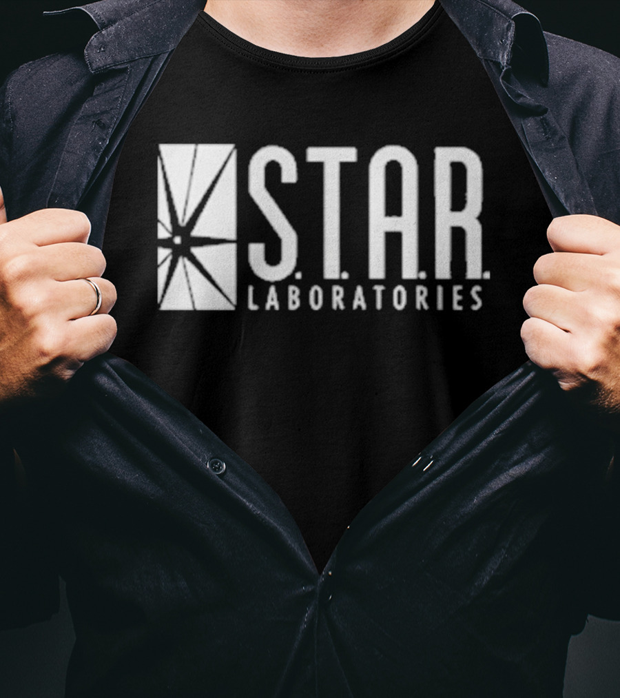 S.T.A.R. Laboratories Grant Gustin Barry Allen The Flash Dark Navy T-Shirt