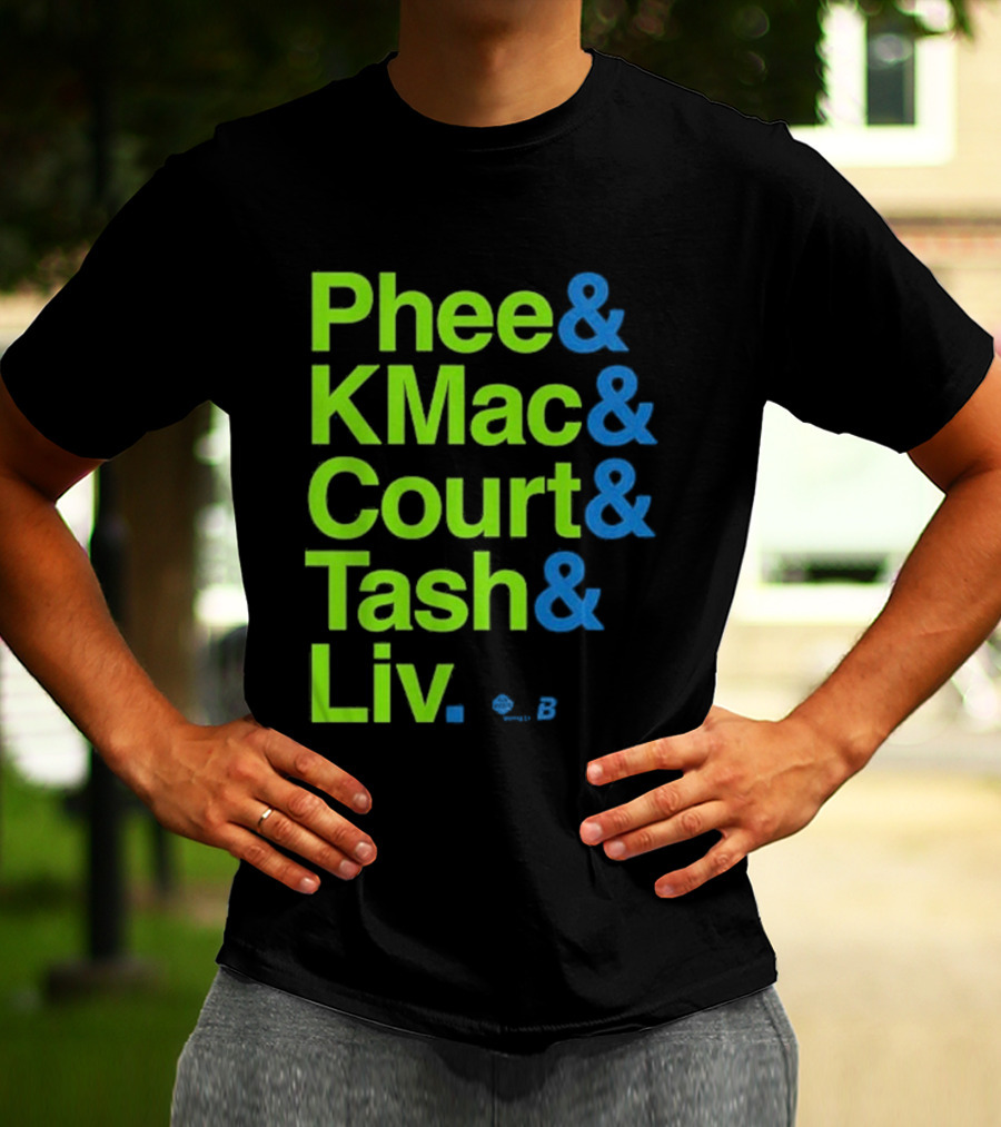 Minnesota Women's Basketball Phee & Kmac & Court & Tash & Liv Ampersand Stars 2026 T-Shirt