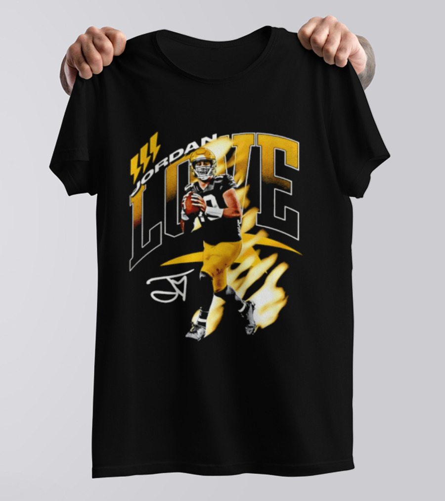 Jordan Love Green Bay Packers 10 Football Star Player Number 10 T-Shirt