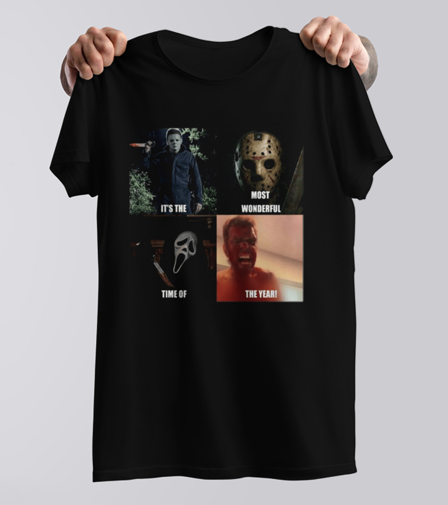 Halloween Horror Icons It's The Most Wonderful Time Of The Year T-Shirt