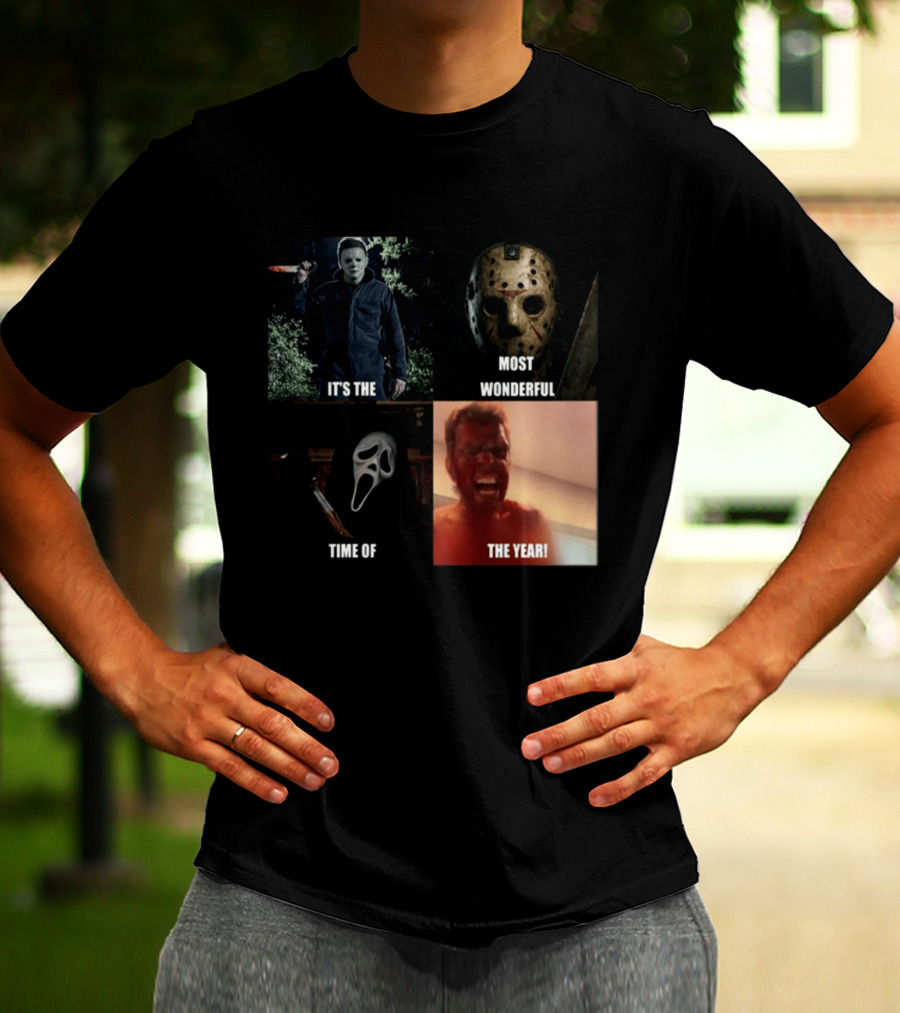 Halloween Horror Icons It's The Most Wonderful Time Of The Year T-Shirt