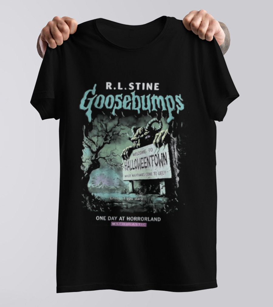R.L. Stine Goosebumps One Day At Horrorland Halloween T-Shirt