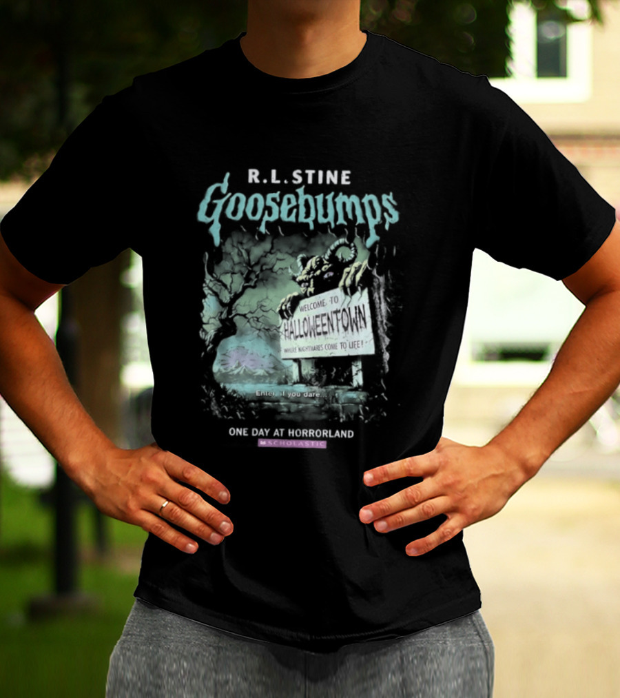 R.L. Stine Goosebumps One Day At Horrorland Halloween T-Shirt