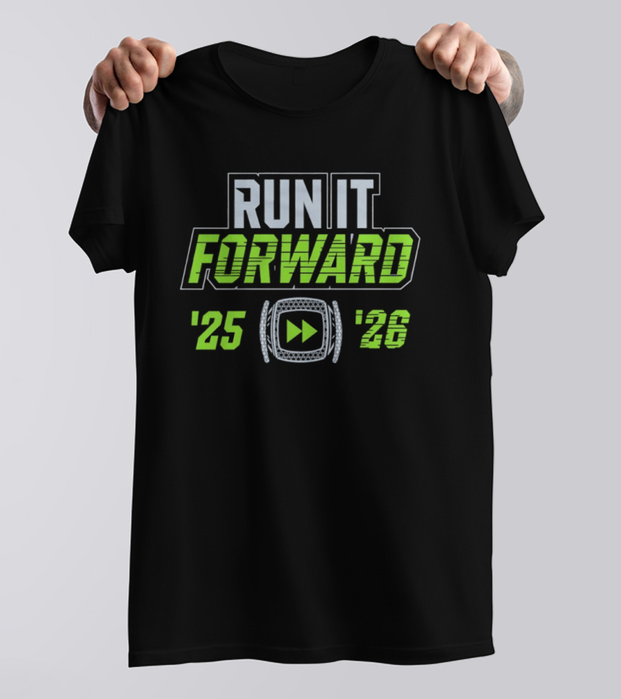 Seattle Seahawks Run It Forward 25 26 Ring T-Shirt
