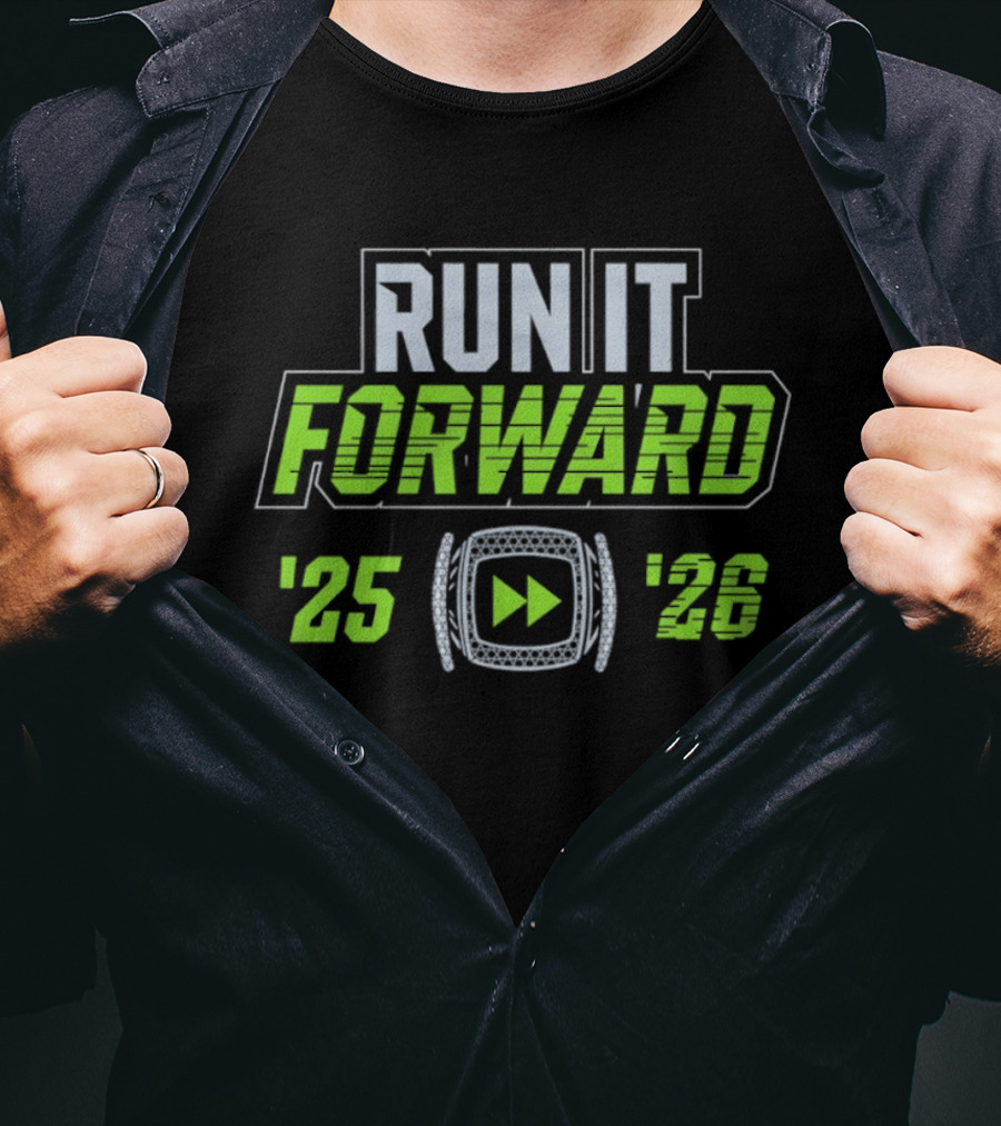 Seattle Seahawks Run It Forward 25 26 Ring T-Shirt