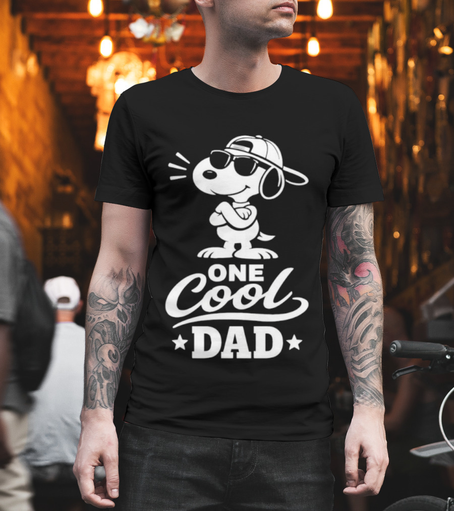 Snoopy One Cool Dad Peanuts Father's Day T-Shirt
