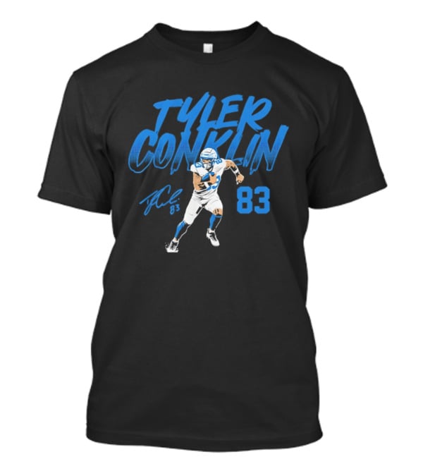 TYLER CONKLIN 83 Detroit Lions Dynamic Pose T-Shirt