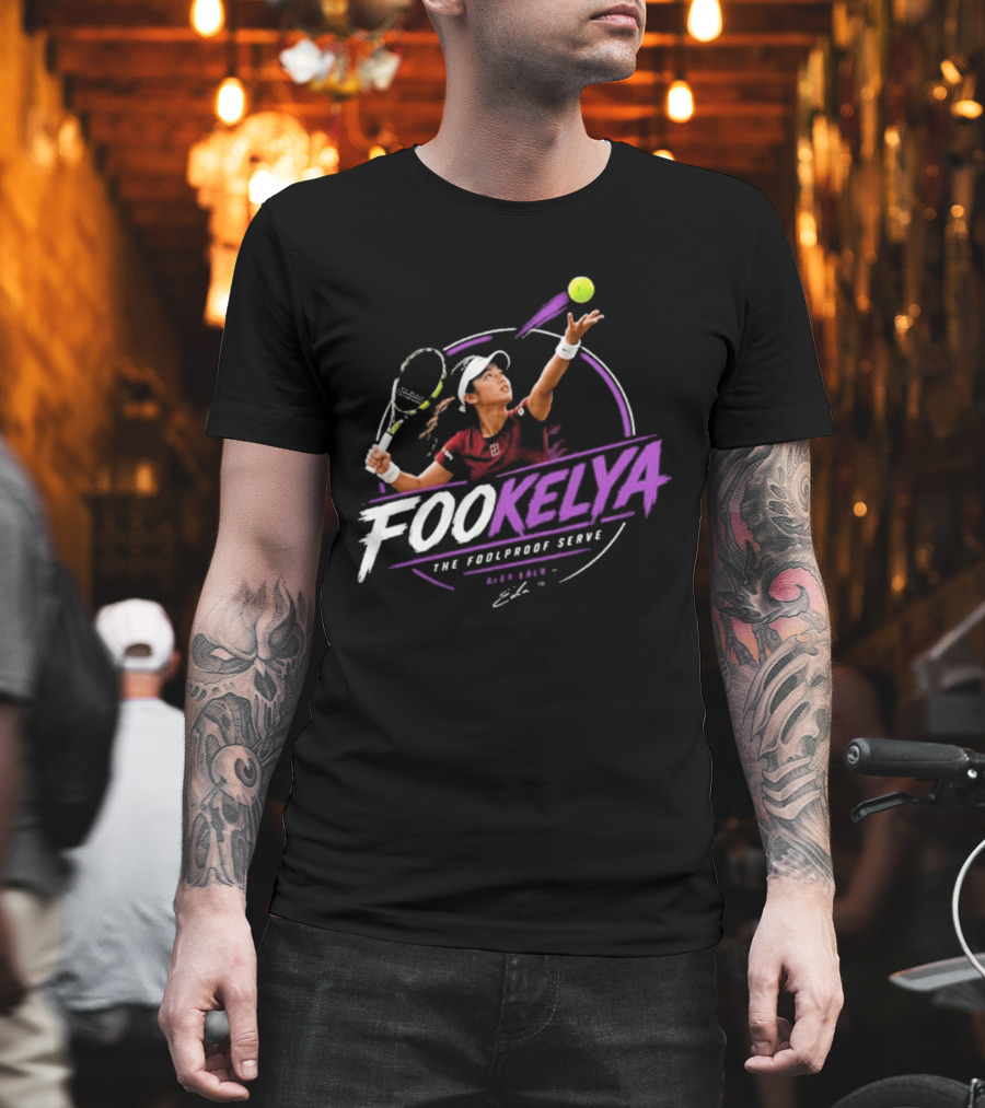 Fookelya The Poolproof Serve Tennis Player Action Serve T-Shirt