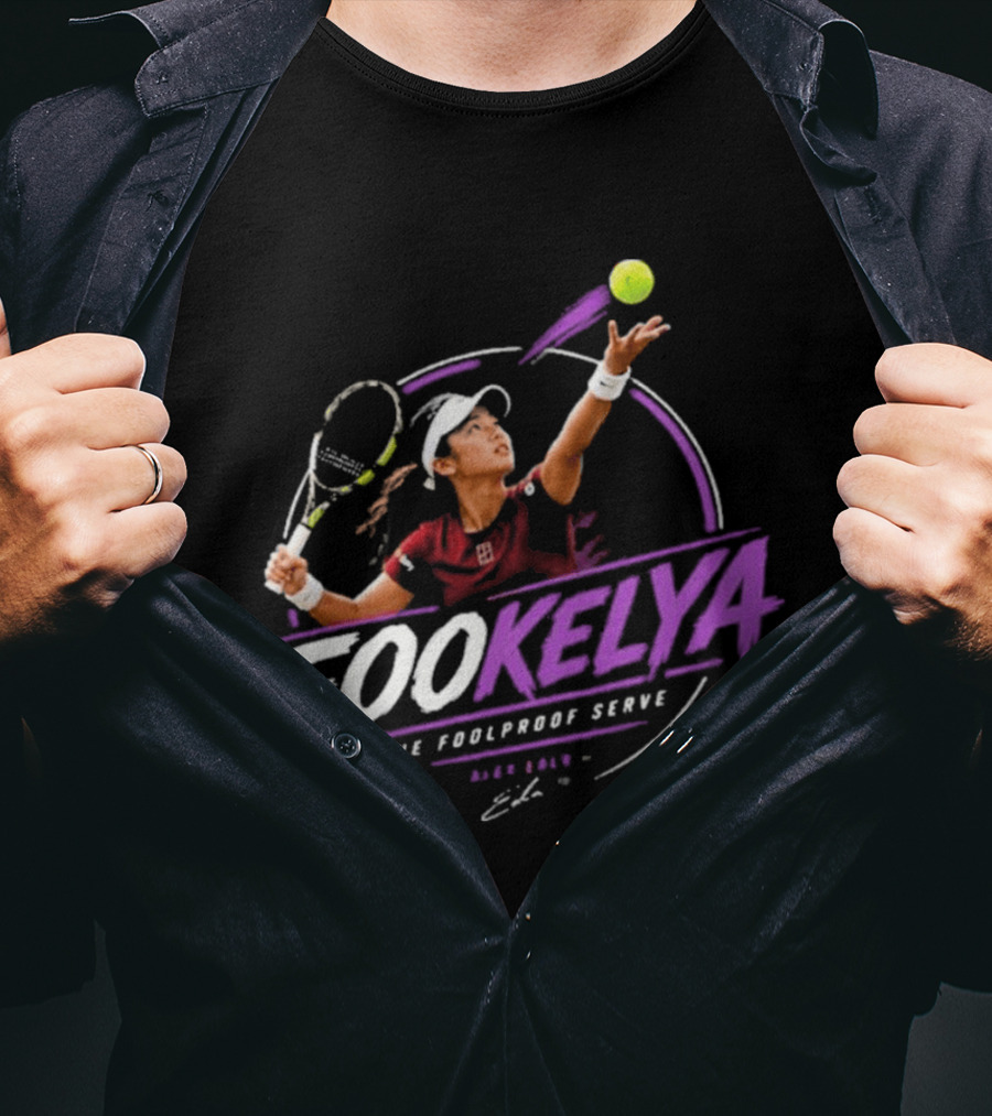 Fookelya The Poolproof Serve Tennis Player Action Serve T-Shirt