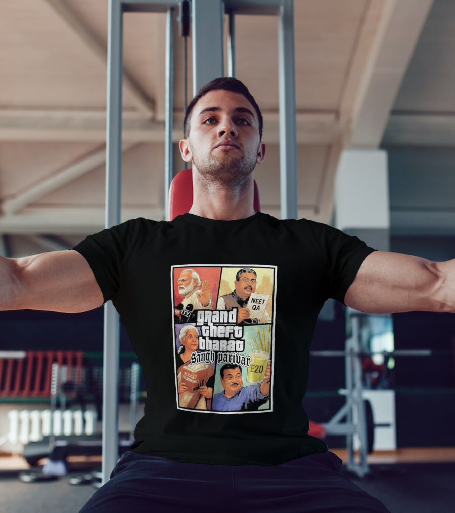 Grand Theft Bharat Sangh Parivar NEET QA Budget Perkonomics E20 T-Shirt