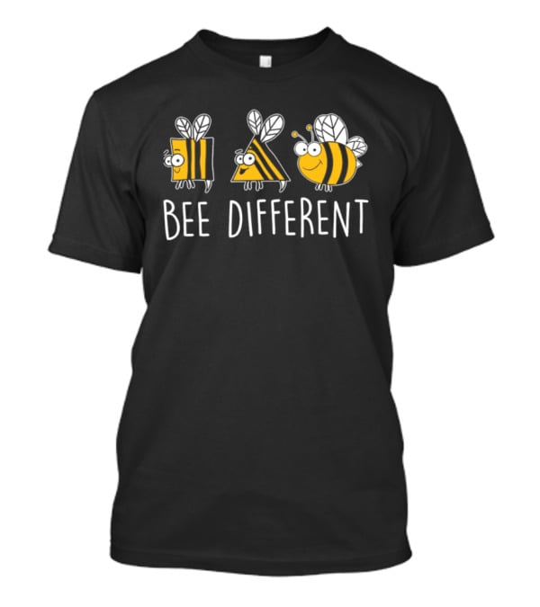 Bee Different Fun Shapes Striped Insects T-Shirt