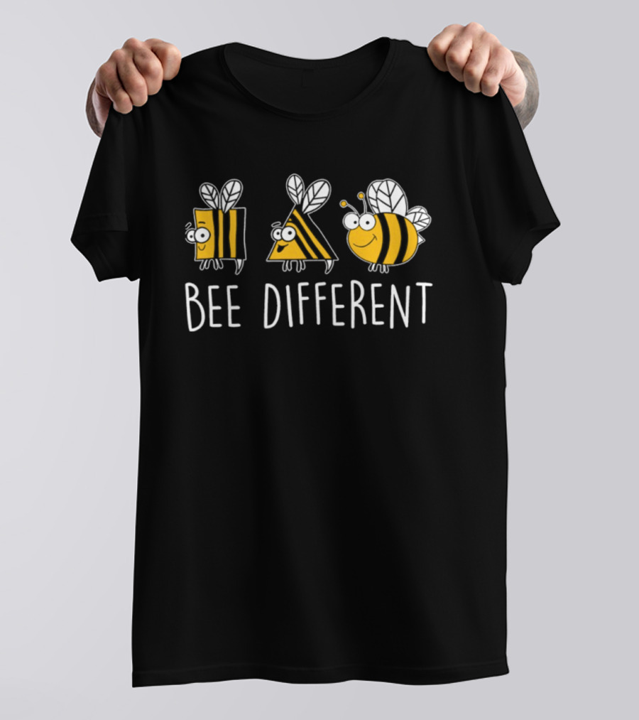 Bee Different Fun Shapes Striped Insects T-Shirt