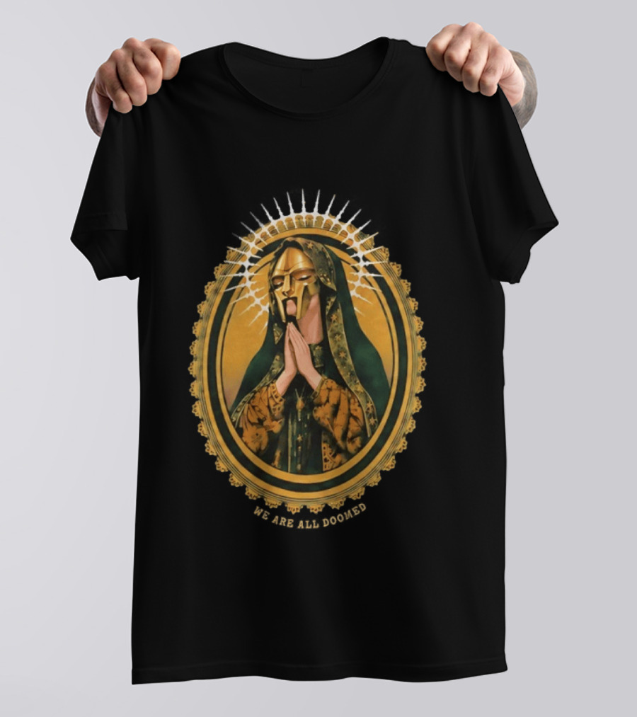 MF Doom We Are All Doomed Iconic Hip Hop Rap Prayer T-Shirt