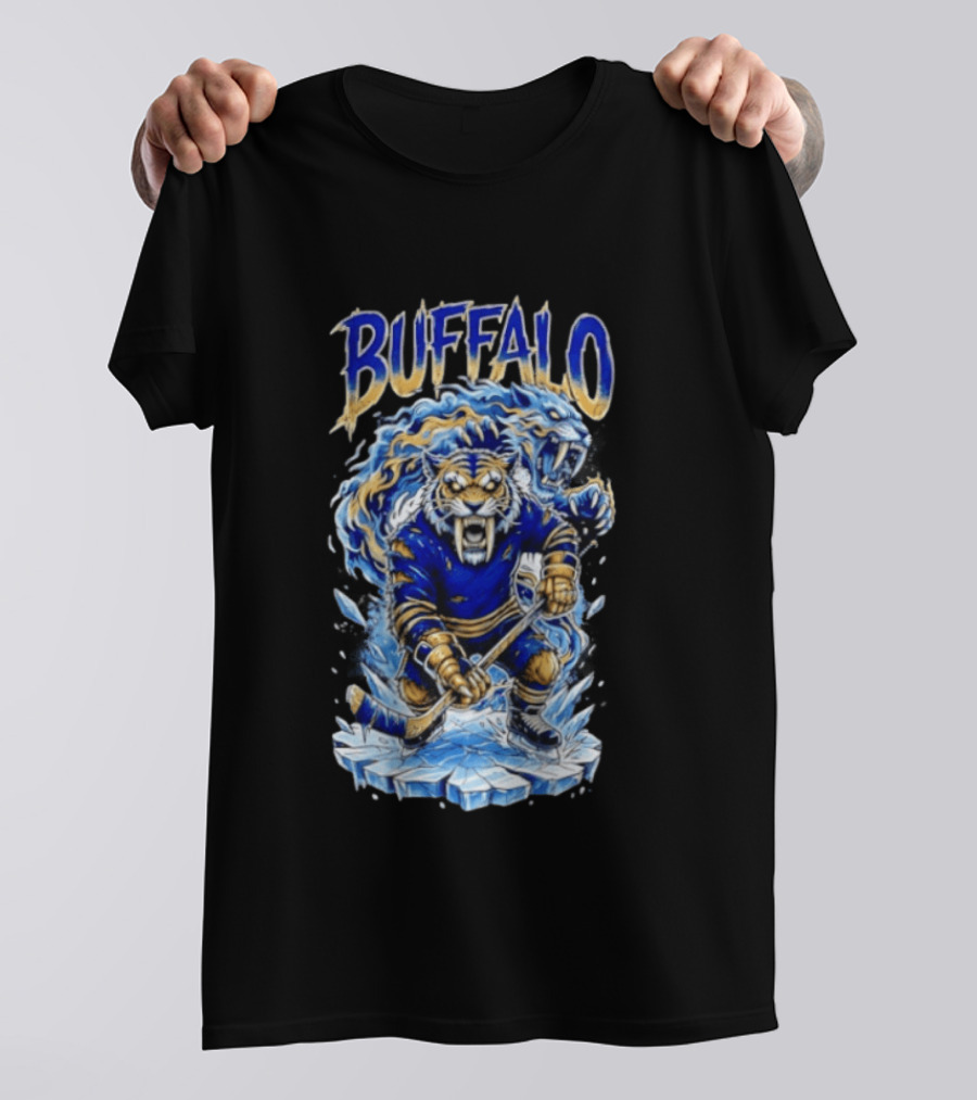 Buffalo Sabres Sabretooth Ice Hockey Tiger Mascot Buffalo Sabres T-Shirt