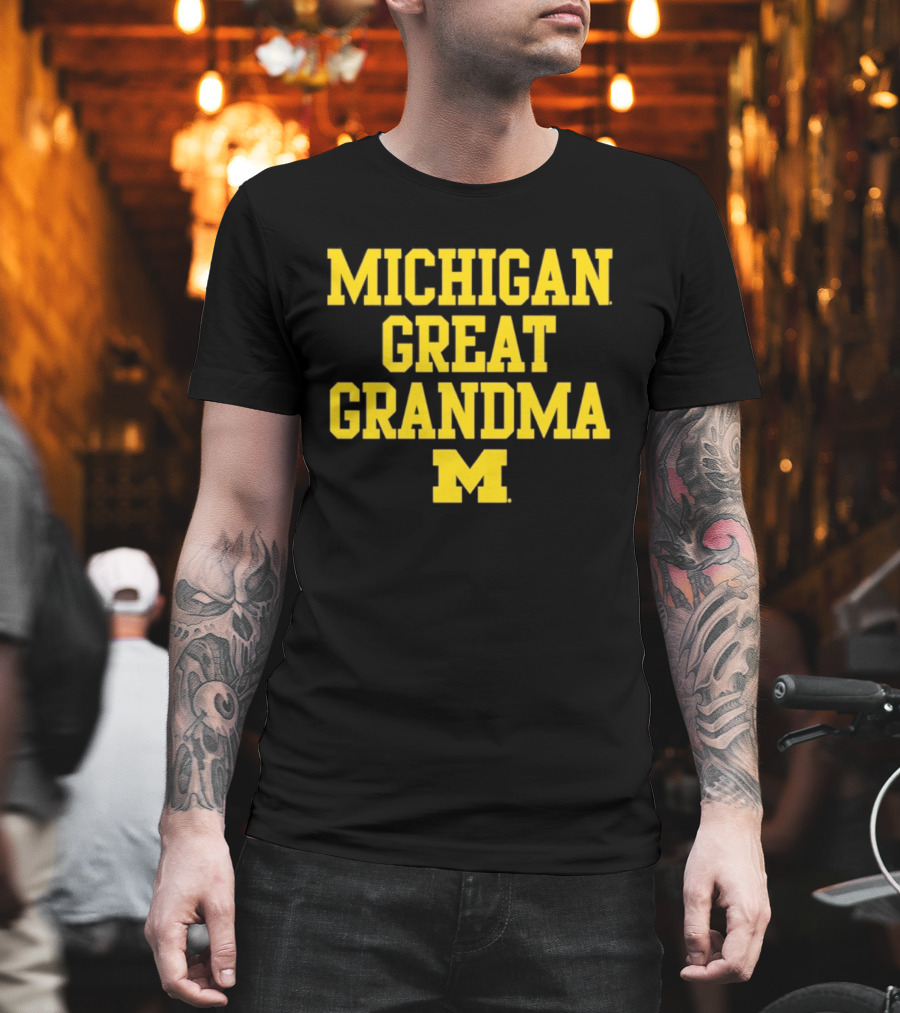 Michigan Wolverines Great Grandma M 2026 NCAA Family Sports Fan Gear T-Shirt