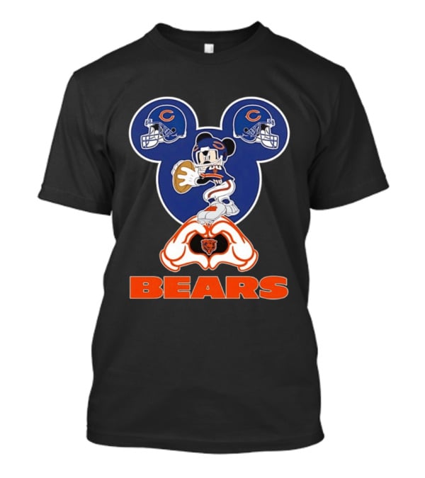Mickey Mouse Chicago Bears Football Collaboration Bears T-Shirt