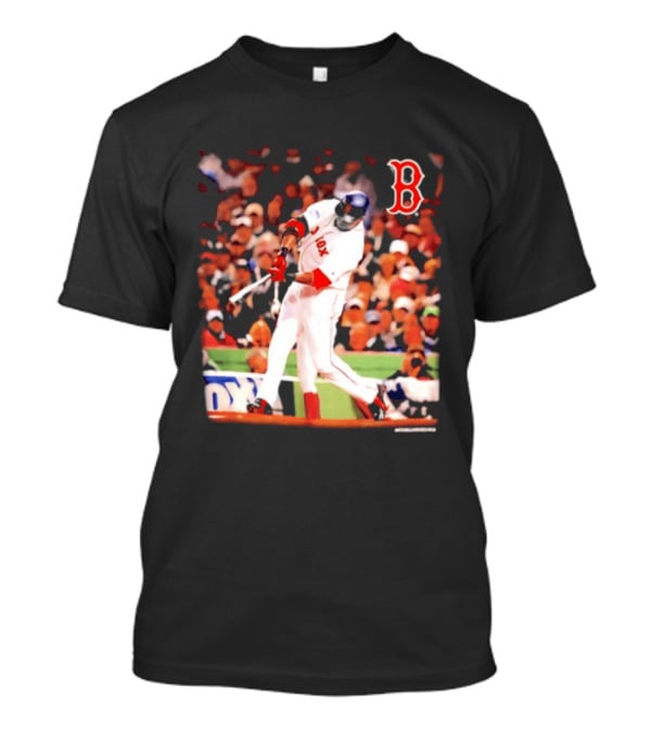 Boston Red Sox David Ortiz Iconic Swing Moment T-Shirt