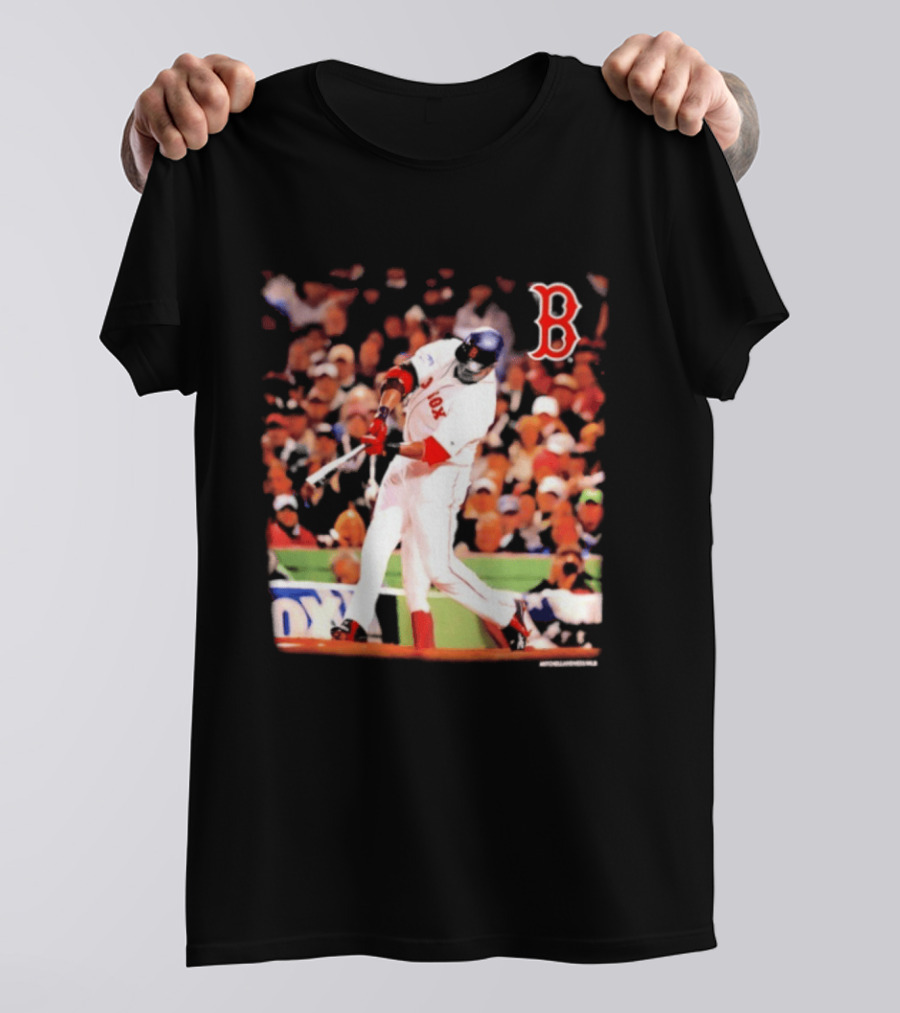 Boston Red Sox David Ortiz Iconic Swing Moment T-Shirt