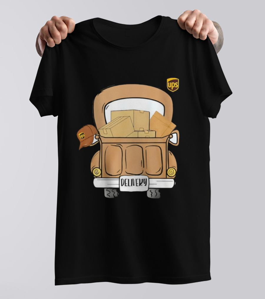 UPS Delivery Truck With Packages And Hat T-Shirt