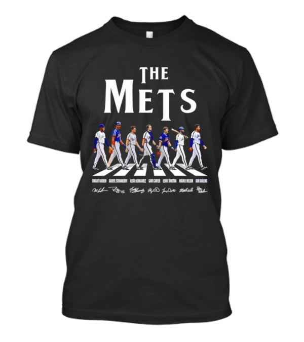 The Mets Dwight Gooden Darryl Strawberry Keith Hernandez Gary Carter Lenny Dykstra Mookie Wilson Ron Darling Abbey Road T-Shirt