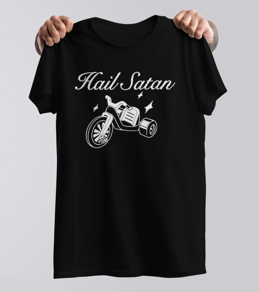 Hail Satan Tricycle Satanic Occult T-Shirt