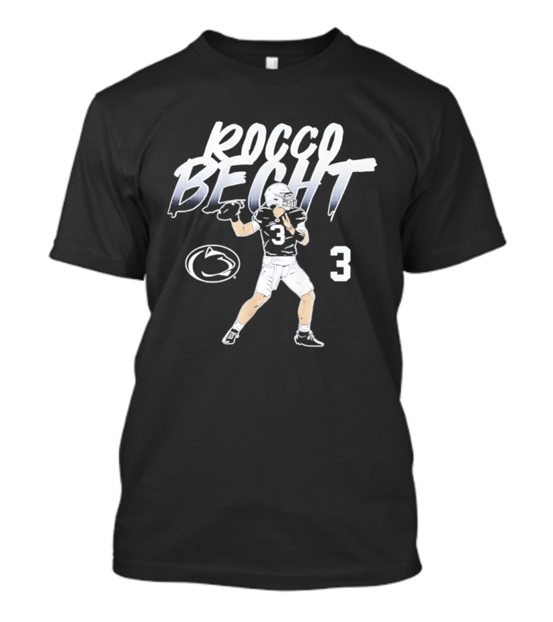 Rocco Becht Number 3 Penn State Football Pose Star T-Shirt