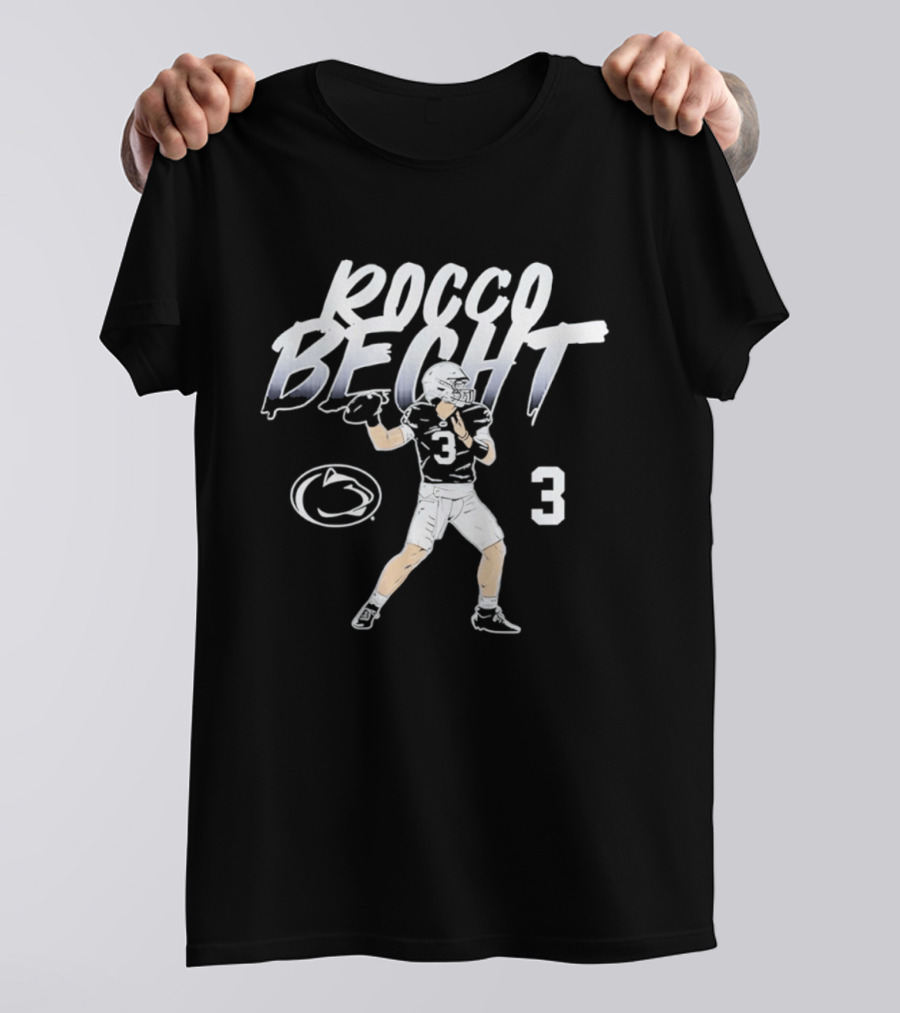 Rocco Becht Number 3 Penn State Football Pose Star T-Shirt